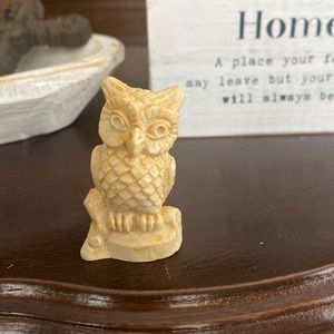 Owl figurine cut out of stone